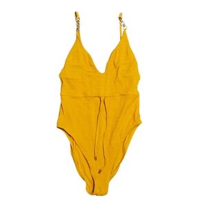 Trina Turk Standard Deep Plunge V-Neck One Piece Swimsuit Womens size 8